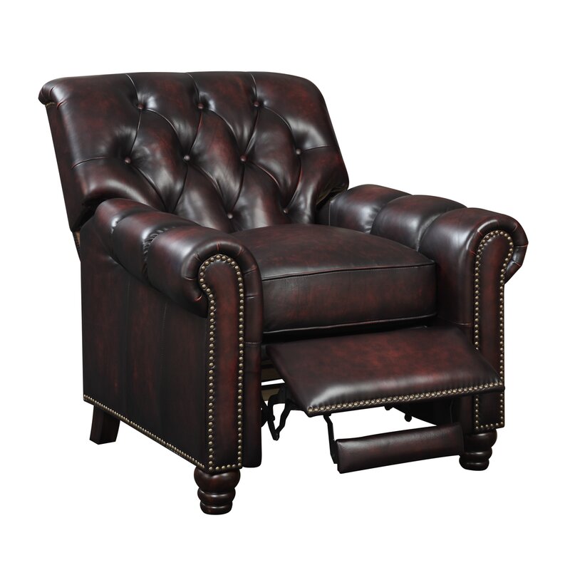 At Home Designs Leather Manual Recliner & Reviews | Wayfair